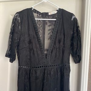 Black Lace Romper XL